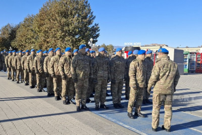 Gəncədə hərbçilərin yürüşü keçirilir
