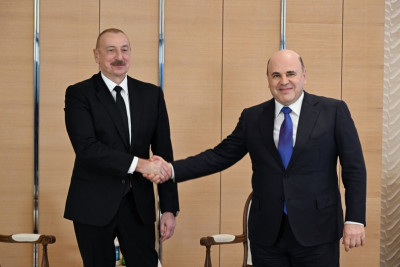 Prezident İlham Əliyev Rusiya Hökumətinin Sədri ilə görüşüb