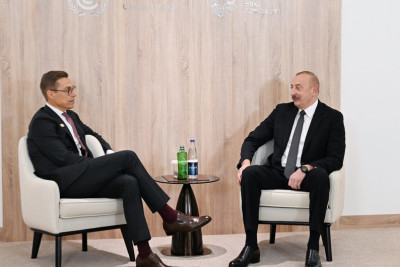 İlham Əliyev Finlandiya Prezidenti ilə görüşüb