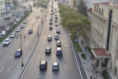 Bakının bir sıra yollarında tıxac var - SİYAHI