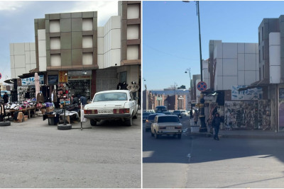 Gəncədə qanunsuz küçə ticarətinə qarşı tədbirlər görülür - FOTO
