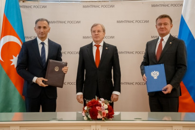 Azərbaycan Rusiya ilə “Şimal-Cənub”la tranzit yükdaşımalarına dair saziş imzalayıb