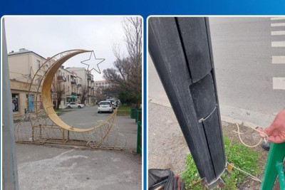 Suraxanı rayonunda Yeni il çilçırağı işıqfora qoşublar