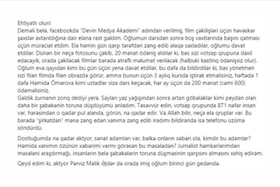 Həmidə Ömərovanın adından istifadə edib yüzlərlə adamı aldadırlar? – AKTRİSADAN AÇIQLAMA