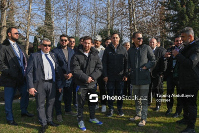 Lionel Messi Bakıda Qarabağ atlarını izləyib - VİDEO
