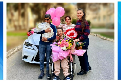 Serebral iflic olan I qrup əlil qadın ana olub