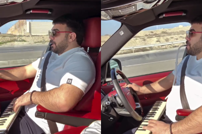 Sükan arxasında musiqi alətində ifa edən məşhur müğənni tənqid edildi