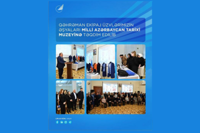 Aktaudakı təyyarə qəzasında həlak olmuş ekipaj üzvlərinin əşyaları Tarix Muzeyinə verilib