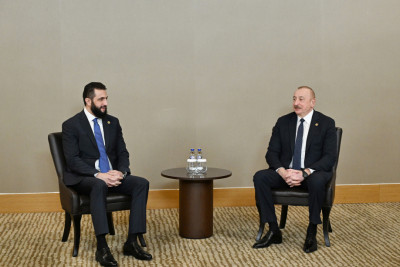 Prezident İlham Əliyevin Antalyada Suriyanın keçid dövrü Prezidenti ilə görüşü olub - FOTO