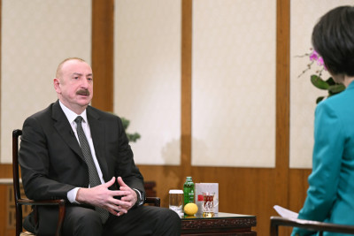 Prezident İlham Əliyev Pekində Çinin CGTN telekanalına müsahibə verib - YENİLƏNİB