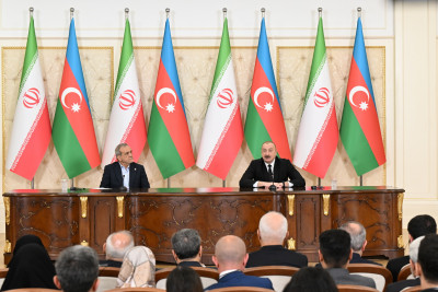 Azərbaycan və İran prezidentləri mətbuata bəyanatlarla çıxış ediblər