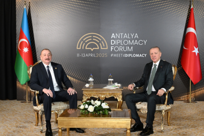 Antalyada Azərbaycan Prezidenti İlham Əliyevin Türkiyə Prezidenti Rəcəb Tayyib Ərdoğan ilə görüşü keçirilib