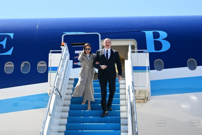 Azərbaycan Prezidenti İlham Əliyev və birinci xanım Mehriban Əliyeva Türkiyəyə işgüzar səfər ediblər - FOTO