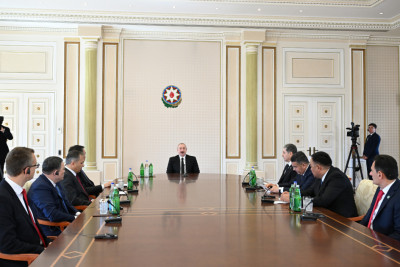 Prezident İlham Əliyev TDT-nin daxili işlər nazirlərinin ikinci görüşünün iştirakçılarından ibarət nümayəndə heyətini qəbul edib - YENİLƏNİB