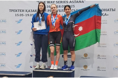 Azərbaycan velosipedçisi Qazaxıstanda daha bir medal əldə edib