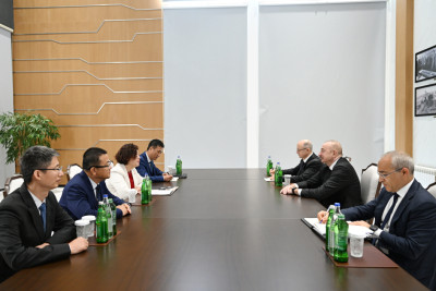 Prezident İlham Əliyev Mingəçevirdə Çinin “Dongfang Electric İnternational Corporation” Şirkətinin İdarə Heyətinin sədrini qəbul edib - FOTO