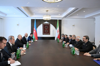 Xankəndidə Azərbaycan Prezidenti İlham Əliyevlə İran Prezidenti Məsud Pezeşkianın görüşü olub