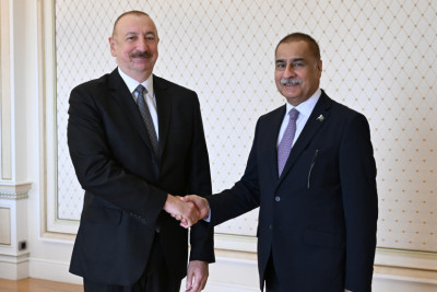 Prezident İlham Əliyev Pakistan Milli Assambleyasının sədrinin başçılıq etdiyi nümayəndə heyətini qəbul edib