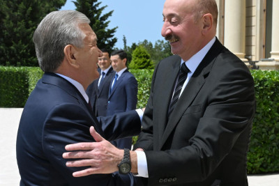 Özbəkistan Prezidentinin rəsmi qarşılanma mərasimi olub