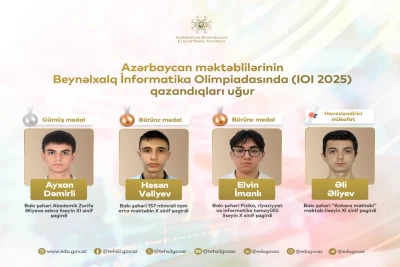 Azərbaycan məktəbliləri beynəlxalq olimpiadada yüksək nəticəyə imza atıblar