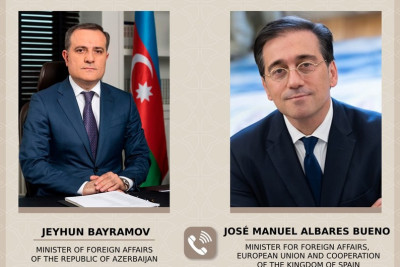 Ceyhun Bayramov İspaniya XİN başçısı ilə Azərbaycan-Aİ münasibətlərini müzakirə edib