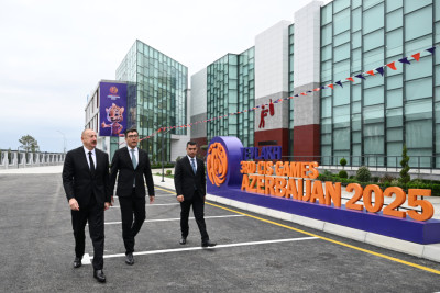 Prezident İlham Əliyev Yevlax Olimpiya İdman Kompleksinin açılışında iştirak edib