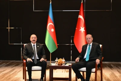 Tiencində Azərbaycan Prezidenti İlham Əliyevin Türkiyə Prezidenti Rəcəb Tayyib Ərdoğanla görüşü olub