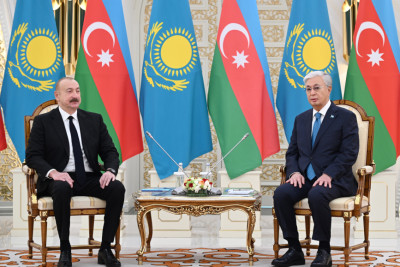 Astanada Azərbaycan Prezidenti İlham Əliyevin Qazaxıstan Prezidenti Kasım-Jomart Tokayev ilə təkbətək görüşü olub