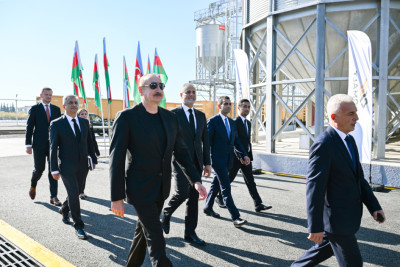 Prezident İlham Əliyev İmişlidə "Promalt" MMC-nin arpa emalı müəssisəsinin açılışını edib