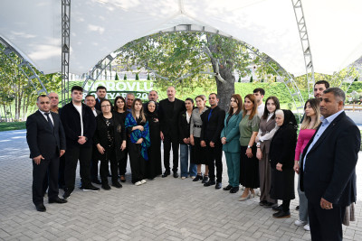 Azərbaycan Respublikasının Prezidenti İlham Əliyev Cəbrayıl rayonunun Horovlu kəndində sakinlərlə görüşüb