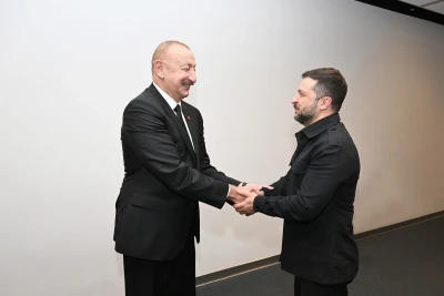 Azərbaycan Prezidenti İlham Əliyevin Kopenhagendə Ukrayna Prezidenti ilə görüşü olub