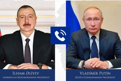 Prezident İlham Əliyev və Vladimir Putin telefonla danışıblar