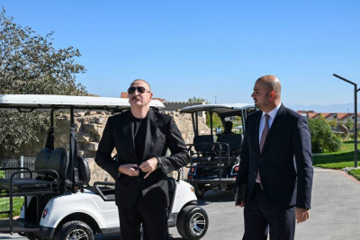 Prezident İlham Əliyev Cəbrayıl rayonunun Horovlu kəndinin birinci mərhələsinin açılışında iştirak edib