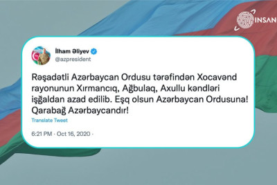 44 günlük Vətən müharibəsinin xronikası – 16 oktyabr 2020-ci il