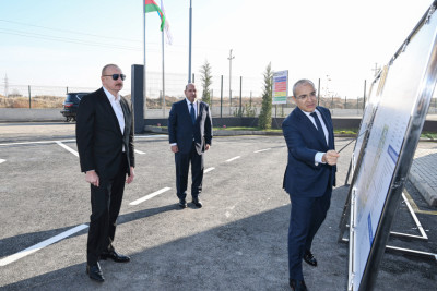 Prezident İlham Əliyev Ağdamda metal elektrik dirəklərinin istehsalı müəssisəsinin açılışında iştirak edib