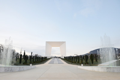 Prezident İlham Əliyev Xankəndi şəhərində Zəfər parkının açılışında iştirak edib