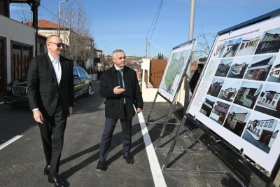 Prezident İlham Əliyev Xankəndinin Kərkicahan qəsəbəsində olub