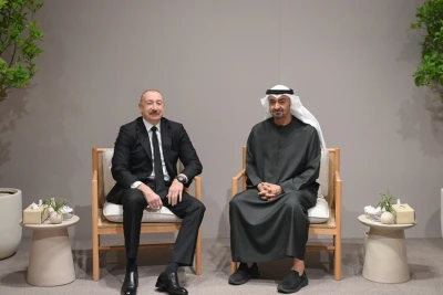 Əbu-Dabidə Azərbaycan Prezidenti İlham Əliyevin Birləşmiş Ərəb Əmirliklərinin Prezidenti ilə görüşü olub