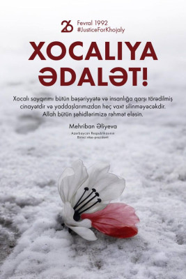 Mehriban Əliyeva: “Xocalı soyqırımı bütün bəşəriyyətə və insanlığa qarşı törədilmiş cinayətdir” - FOTO