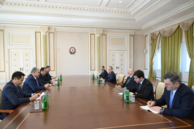 Azərbaycan Prezidenti İlham Əliyev Qazaxıstanın xarici işlər və nəqliyyat nazirlərini qəbul edib