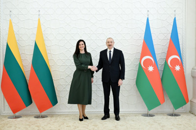 Azərbaycan Prezidenti İlham Əliyev Litvanın Baş nazirini qəbul edib