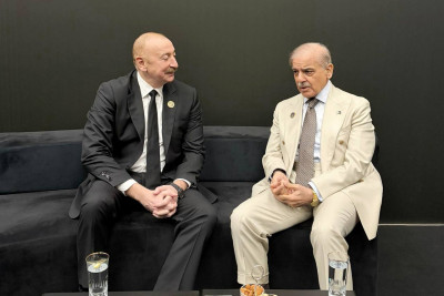 Prezident İlham Əliyev Antalya Diplomatiya Forumu çərçivəsində Pakistanın Baş naziri ilə görüşüb