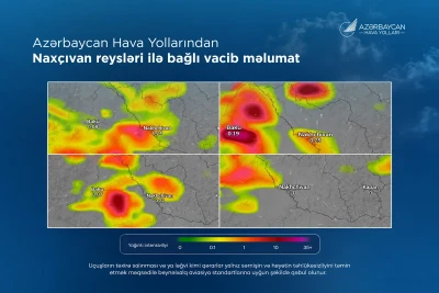 Bakı-Naxçıvan reysləri ildırımlı hava şəraiti səbəbindən təxirə salınıb