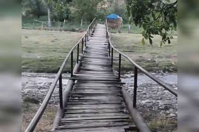 Naxçıvandakı "ölüm körpüsü" - sakinlər hər gün həyatlarını riskə atırlar