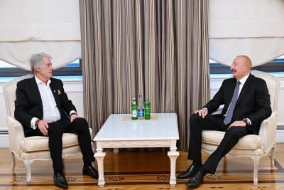 Prezident İlham Əliyev Ukraynanın sabiq Prezidenti Viktor Yuşenko ilə görüşüb