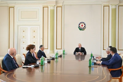 Prezident İlham Əliyev TDT-yə üzv ölkələrin təhlükəsizlik üzrə rəhbər şəxslərini qəbul edib