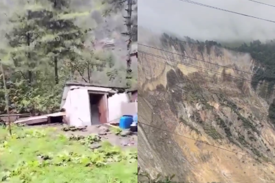 Nepalda növbəti dəhşət, nəhəng sürüşmə dağı çaya aşırdı - VİDEO