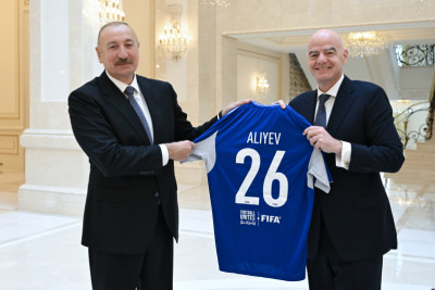 Prezident İlham Əliyev FIFA-nın prezidentini qəbul edib