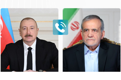 Azərbaycan Prezidenti İlham Əliyev İran Prezidenti Məsud Pezeşkiana zəng edib