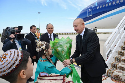 Prezident İlham Əliyev Türkmənistana işgüzar səfərə gedib